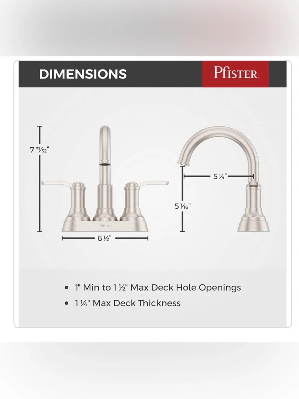 Pfister Briscoe Brushed Nickel Two-Handle Bathroom Faucet